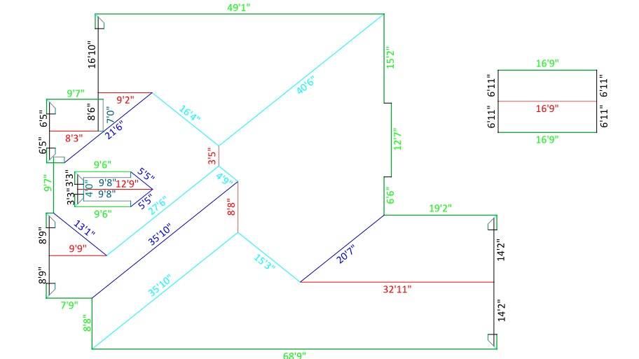 Sample aerial takeoff diagram